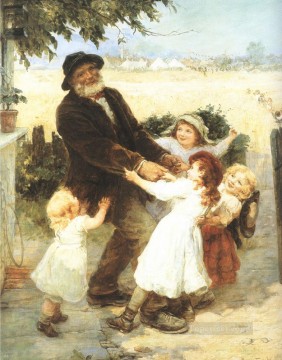 Frederick Morgan Painting - off to the fair rural family Frederick E Morgan